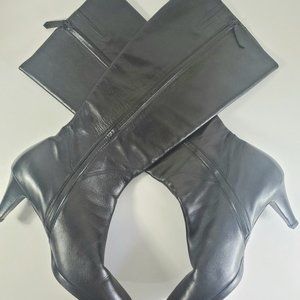 Cole Haan Black Leather Knee Boots